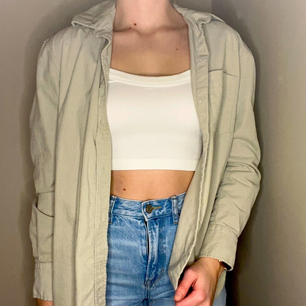 H&M Neutral Button Up Shirt